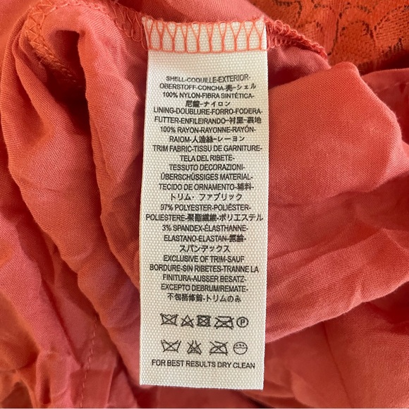 Free People Gilded Lace Mini Dress in Peach, Size L, NWOT - Picture 12 of 13